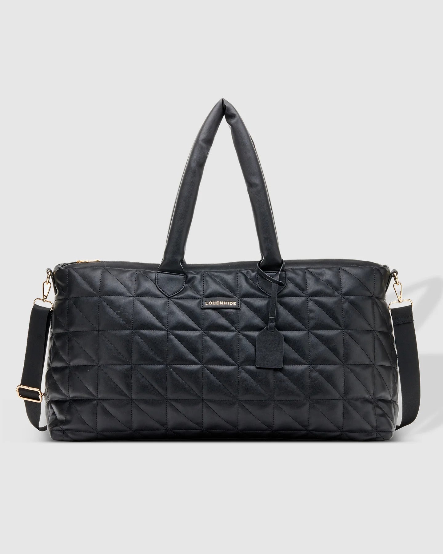 Canyon Black Puffer Overnight Bag
