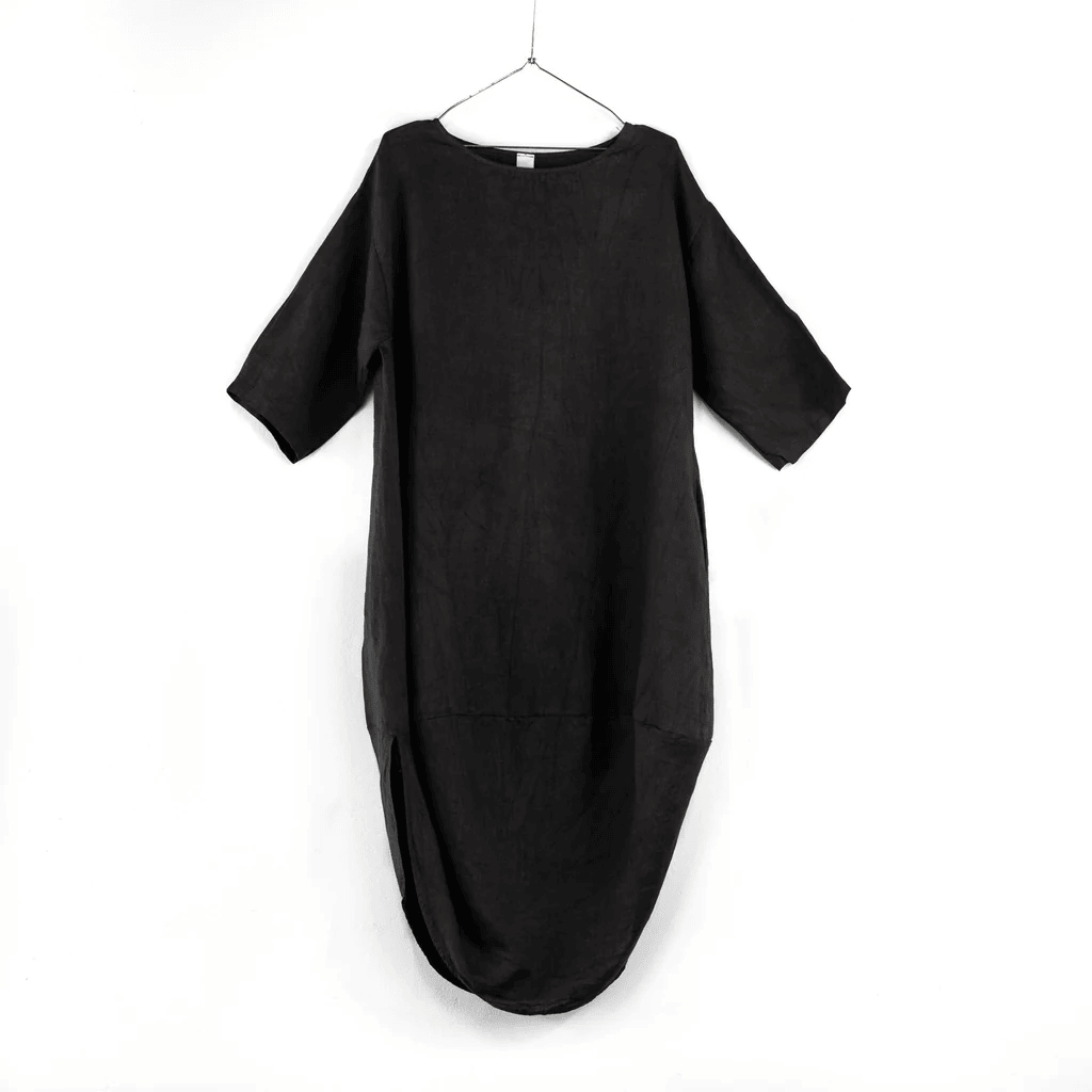 Nina Scallop Linen Dress