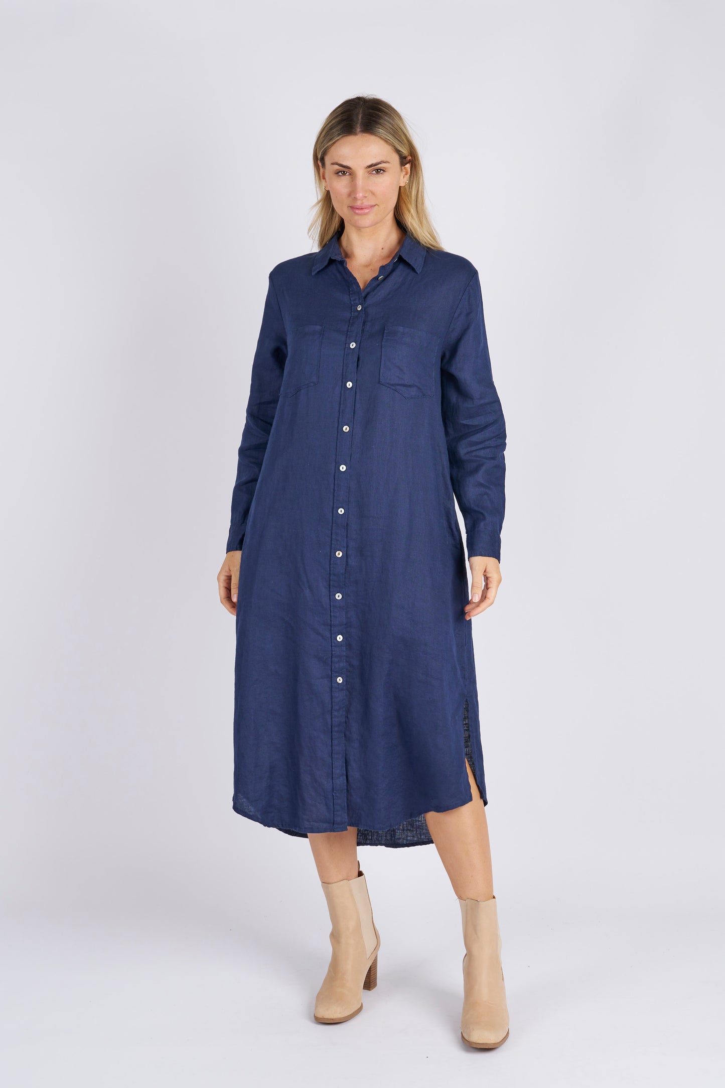 Miranda Linen Shirt Dress