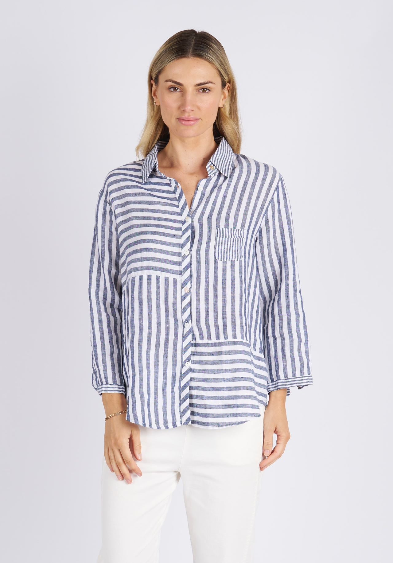 Hyatt Striped Linen Shirt