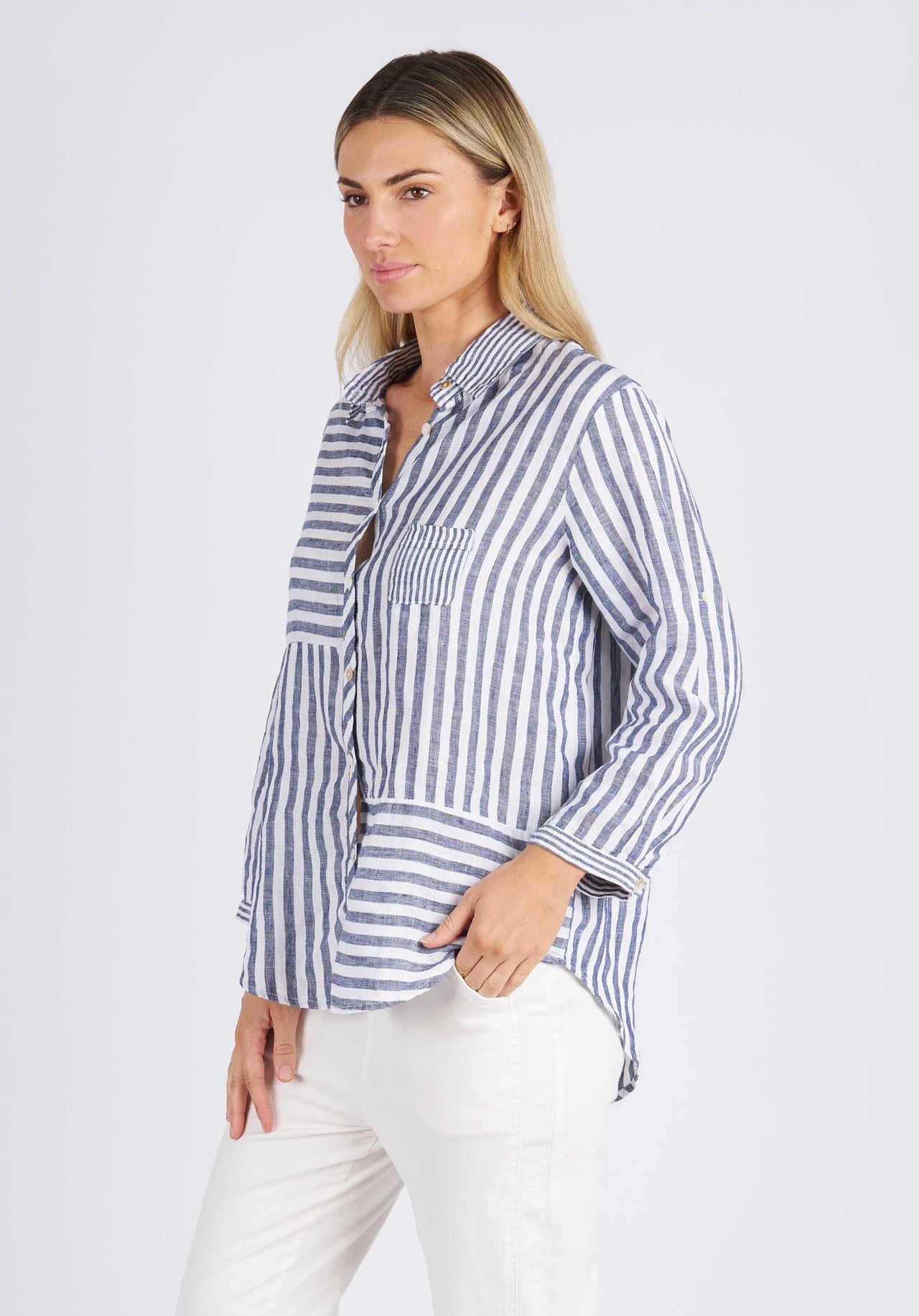 Hyatt Striped Linen Shirt