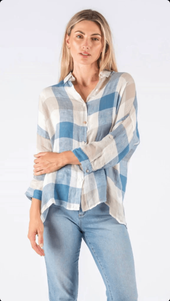 Nia Linen Checked Shirt