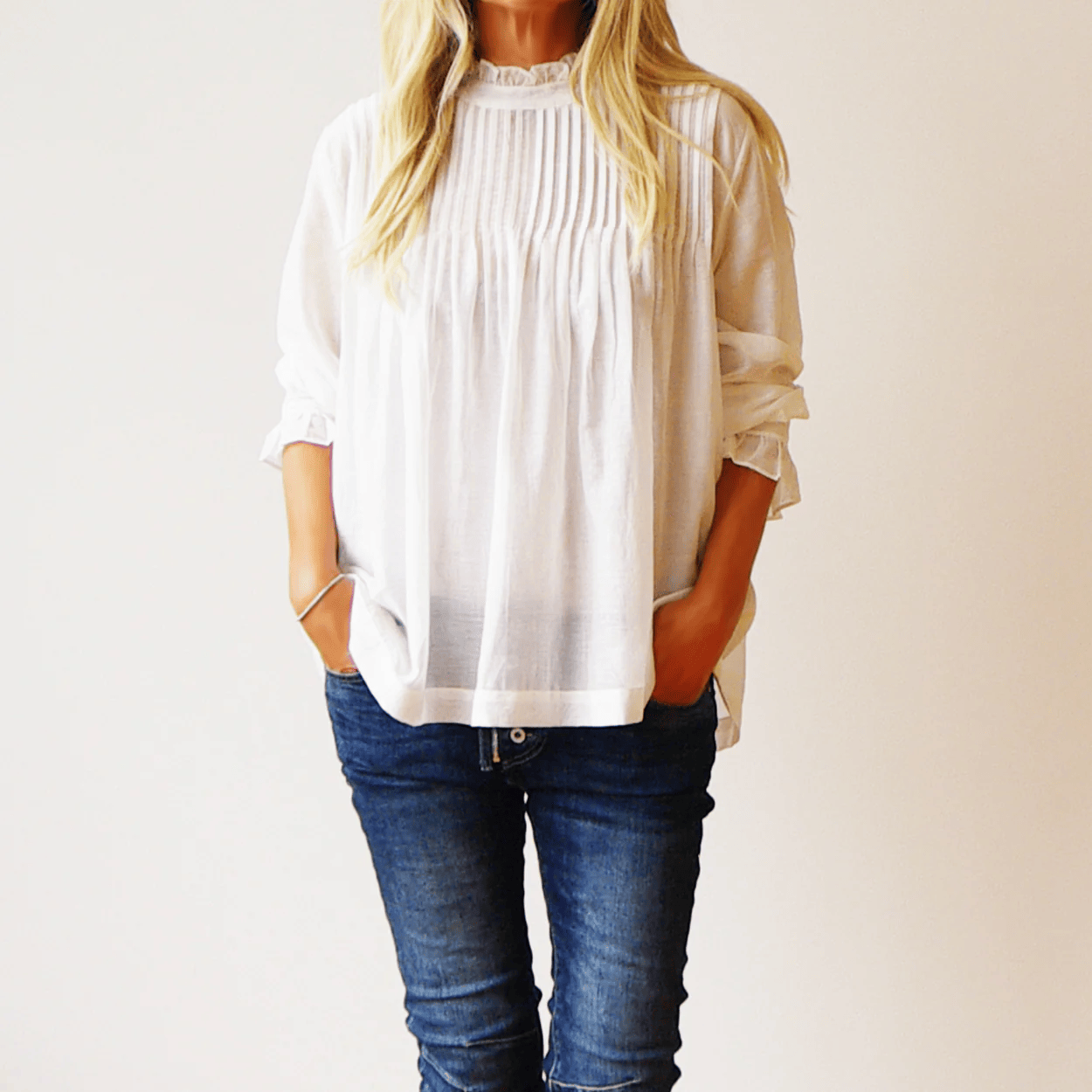 Morgan Voile Top - French Vanilla