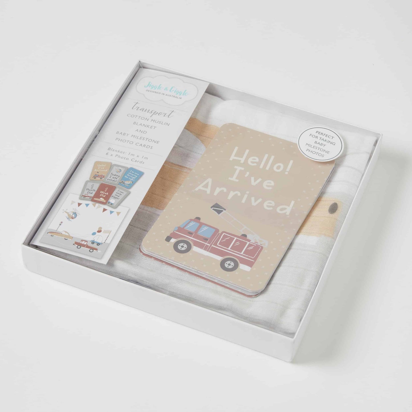 Transport Cotton Muslin Gift Set