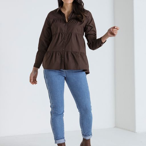 L/S Tiered Shirt - 40% OFF AT CHECKOUT