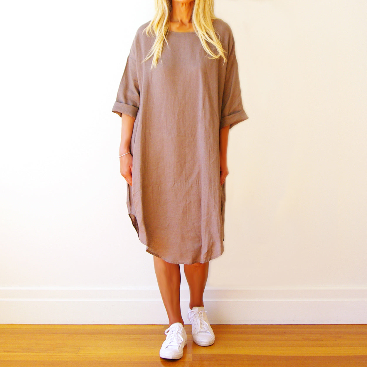 Willow Linen Dress - Mocha