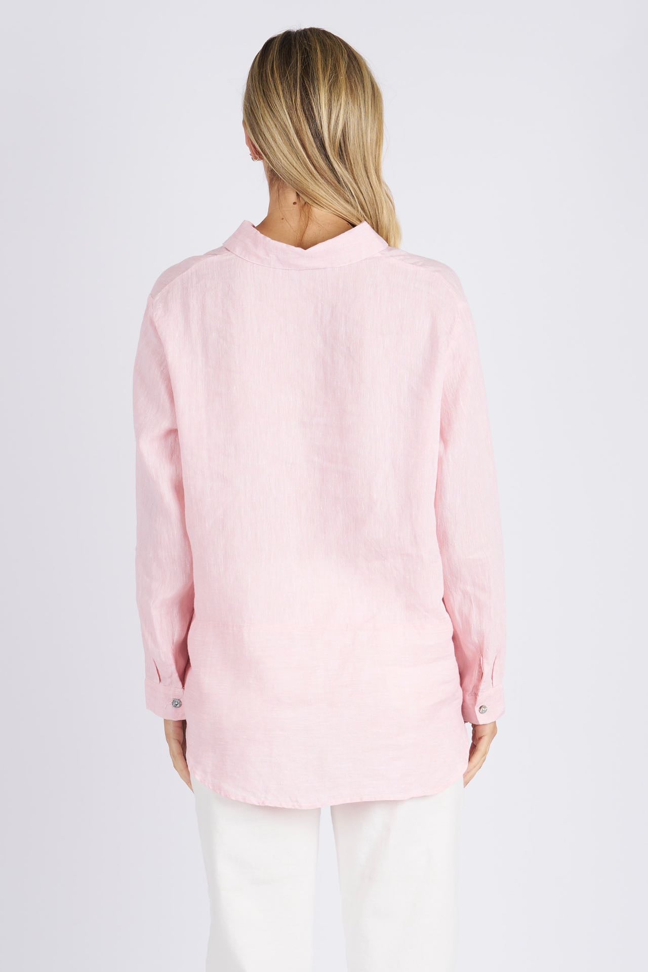 Mille Linen Shirt - Pale Pink